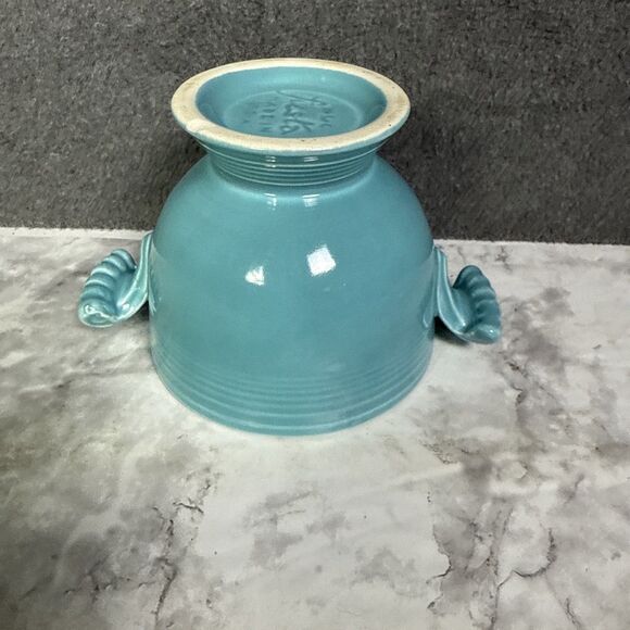 Fiesta Fiestaware Turquoise Blue Sugar Bowl Vintage Original 1930’s Read Desc. - Picture 4 of 7